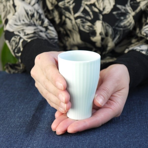 画像12: 有田焼/伊万里陶芸/WA・SA・BI 和茶美-しのぎ立小煎茶碗/青磁/Φ5.5X8.3 (12)