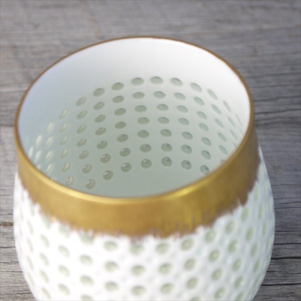 画像5: 有田焼/伊万里陶芸/WA・SA・BI 和茶美-波ワインタンブラー/金/Φ9.6X10.2 (5)