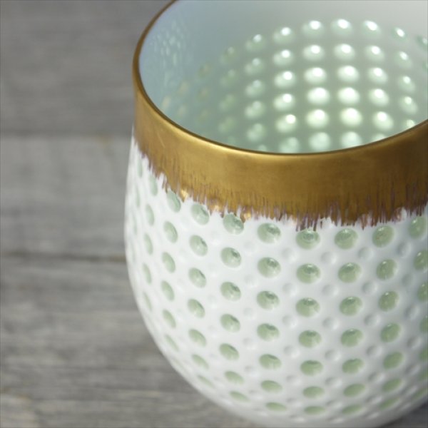 画像6: 有田焼/伊万里陶芸/WA・SA・BI 和茶美-波ワインタンブラー/金/Φ9.6X10.2 (6)