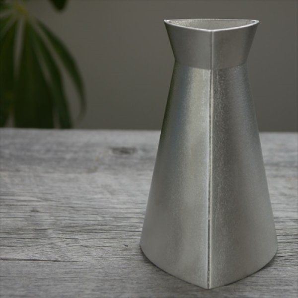 【​限​定​販​売​】 竹中銅器/純錫/TRI（トライ）/一合徳利/一辺7.6 X H18 工芸品