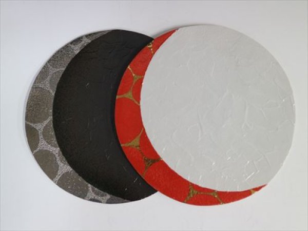 画像5: 清水焼(京焼)/小川宣之/LUCEAT/24cmプレート皿/白×赤 金水玉紋 (5)