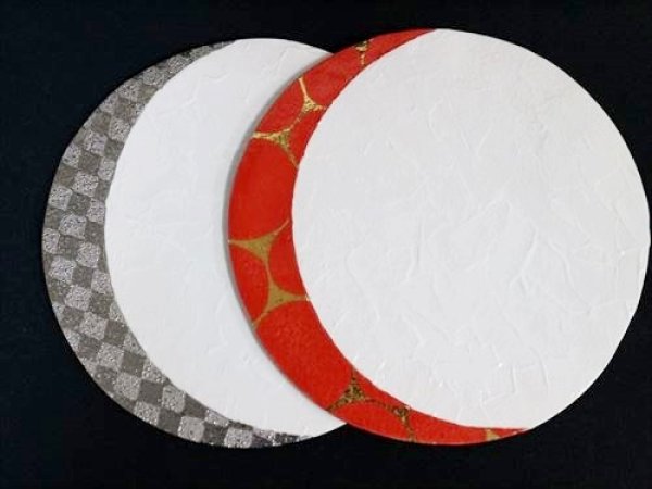 画像7: 清水焼(京焼)/小川宣之/LUCEAT/24cmプレート皿/白×赤 金水玉紋 (7)