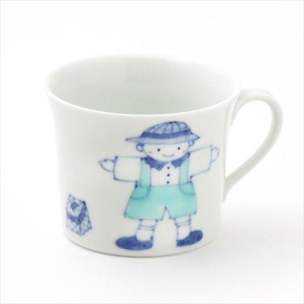 画像4: 有田焼/福珠窯/名入れ子供食器/ピクニック男の子 4点セット[Ａ] (4)