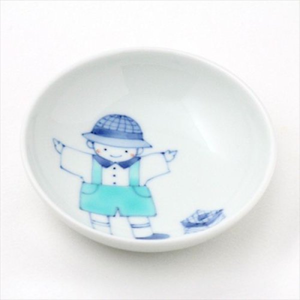 画像4: 有田焼/福珠窯/名入れ子供食器/ピクニック男の子 4点セット[Ｂ] (4)