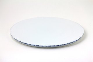 有田焼/福珠窯/染付銀蘭手/古伊万里松竹梅9寸平皿 /Φ27 X H1