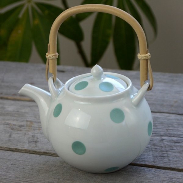 画像3: フラッグス/副千製陶所/象嵌シリーズ土瓶/グリーン/Φ11 X H11 (3)