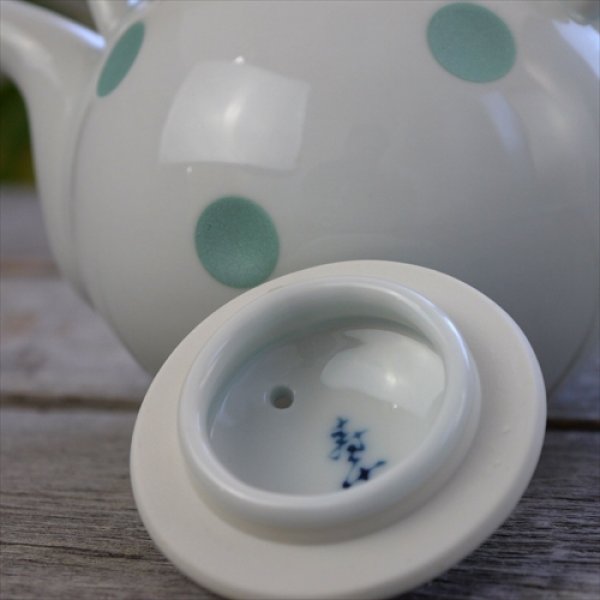 画像7: フラッグス/副千製陶所/象嵌シリーズ土瓶/グリーン/Φ11 X H11 (7)