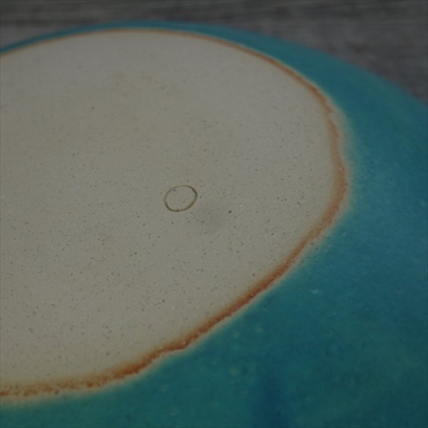 画像9: 岡田陶工房/信楽焼/ビスケットシリーズ/三角/ターコイズ/24.5X24.5 (9)