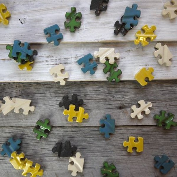 画像3: 岡田陶工房/信楽焼/ジグソーパズル型箸置き5個セット (3)