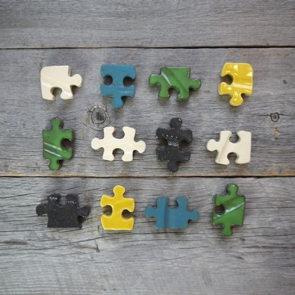 画像18: 岡田陶工房/信楽焼/ジグソーパズル型箸置き5個セット (18)