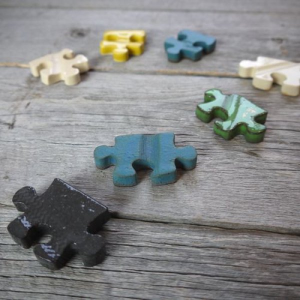 画像17: 岡田陶工房/信楽焼/ジグソーパズル型箸置き5個セット (17)