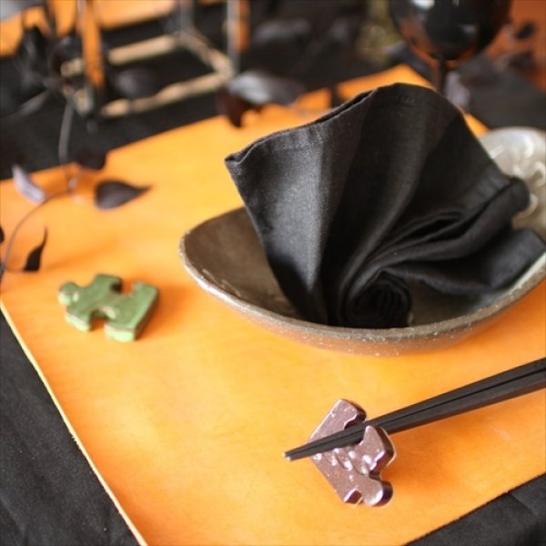 画像5: 岡田陶工房/信楽焼/ジグソーパズル型箸置き5個セット (5)