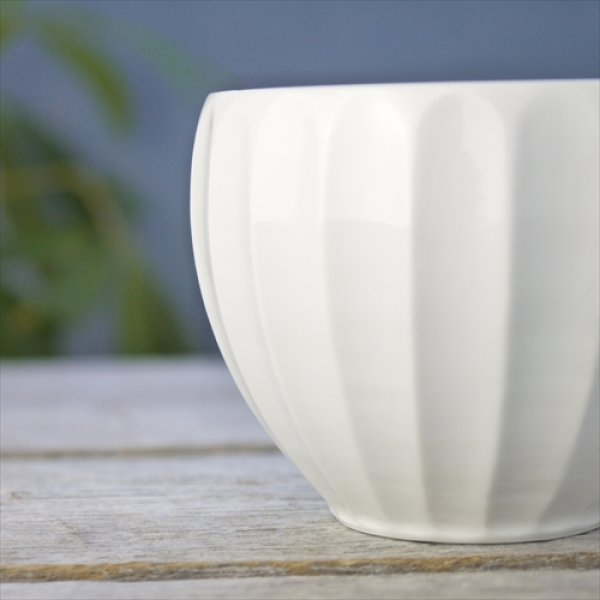 画像4: 波佐見焼/一真窯/竹林彫 丸カップ/白/Φ8.5 X H7.0 (4)