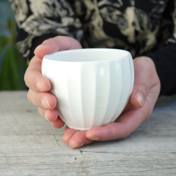 画像10: 波佐見焼/一真窯/竹林彫 丸カップ/白/Φ8.5 X H7.0 (10)