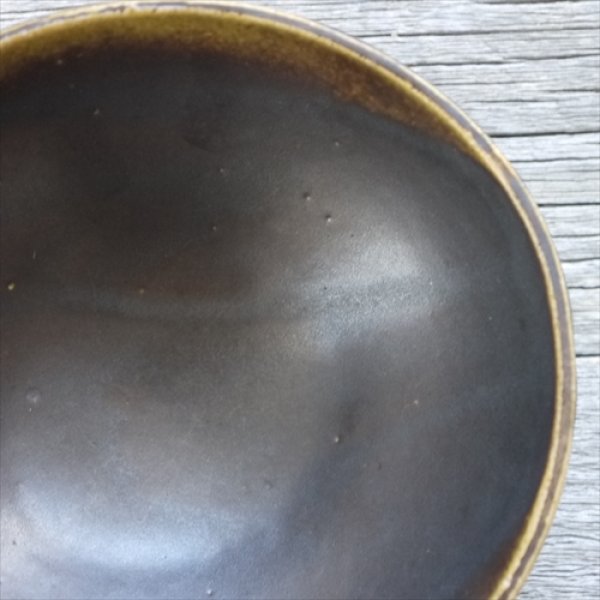 画像4: 笠間焼/小松陶房/茶碗/モスグリーン/Φ13 (4)