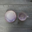 画像3: 萩焼/松光山栄光/粉引紫　面取碗皿/Φ9.8 X H6.4cm (3)