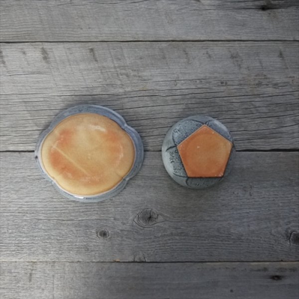 画像5: 萩焼/松光山栄光/青釉　面取碗皿/Φ9.7 X H6cm (5)