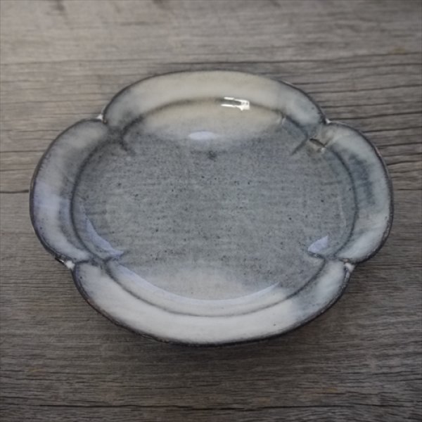 画像6: 萩焼/松光山栄光/青釉　面取碗皿/Φ9.7 X H6cm (6)