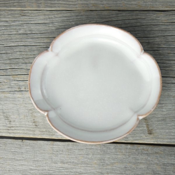 画像14: 萩焼/松光山栄光/白釉/面取碗皿/Φ9.8 X H6.4 (14)