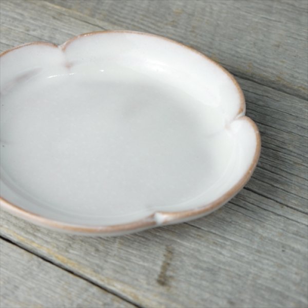 画像15: 萩焼/松光山栄光/白釉/面取碗皿/Φ9.8 X H6.4 (15)