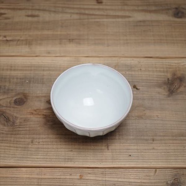 画像4: 萩焼/松光山栄光/白釉 面取飯碗/Φ11.7XH6.6 (4)