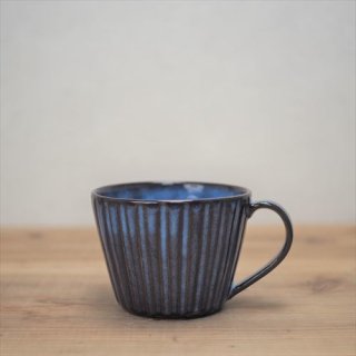 萩焼/松光山栄光/青萩釉 市松模様カップ/Φ8.6XH11.1 - テーブル