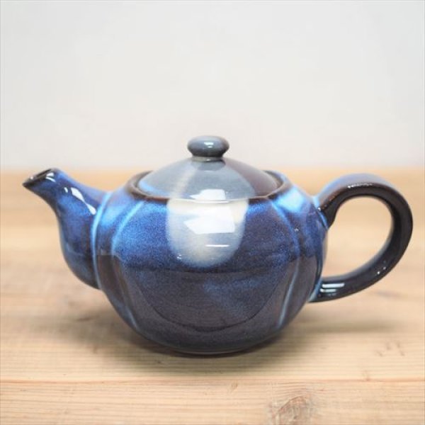 画像2: 萩焼/松光山栄光/青萩釉 ポット/Φ11.7XH8.2 (2)