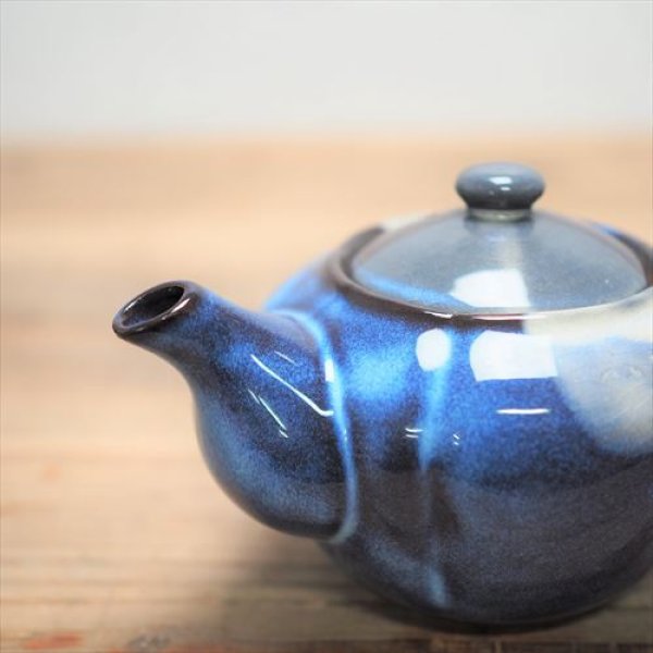 画像3: 萩焼/松光山栄光/青萩釉 ポット/Φ11.7XH8.2 (3)