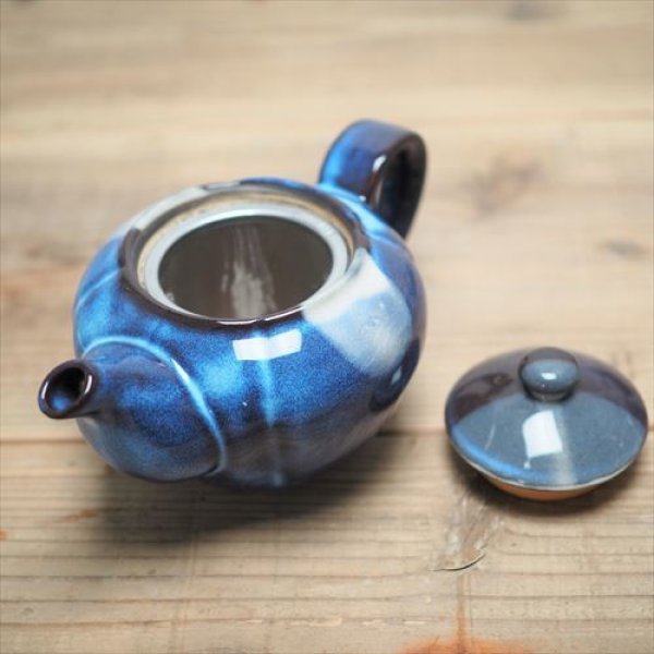 画像4: 萩焼/松光山栄光/青萩釉 ポット/Φ11.7XH8.2 (4)