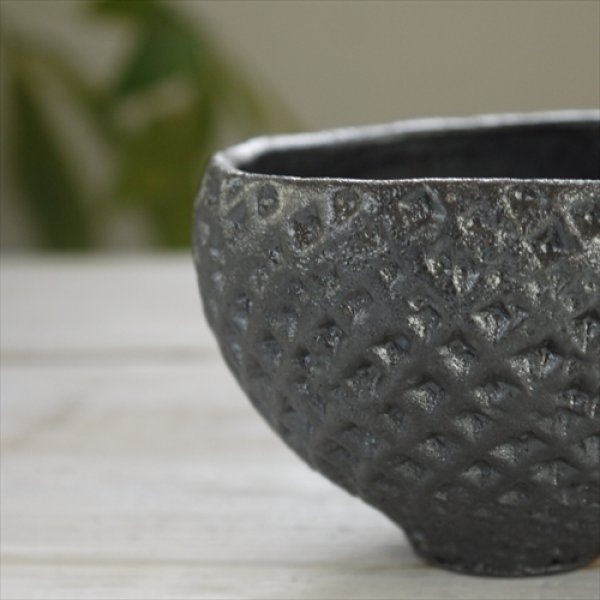 画像4: 増渕明/ワッフル柄 くみ出し/ブラック/Φ10 X H7 (4)