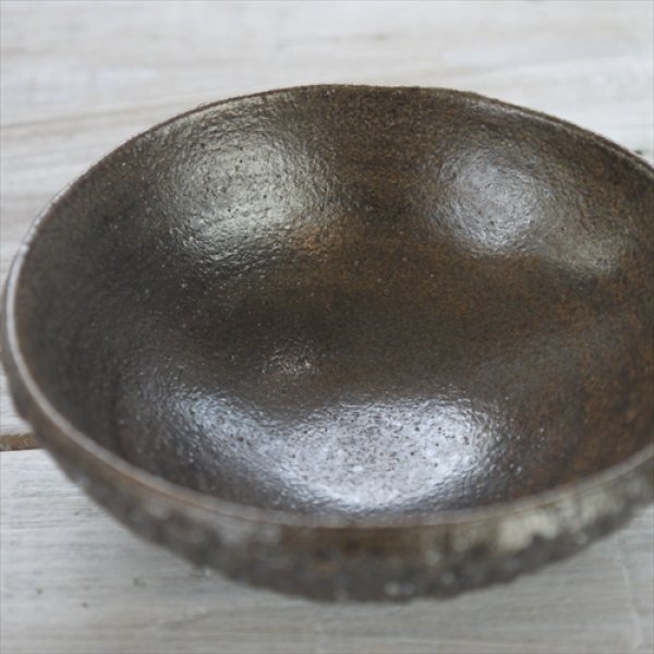 画像5: 増渕明/網目ボウル（小）/ブラウン/Φ9 X H3.5 (5)