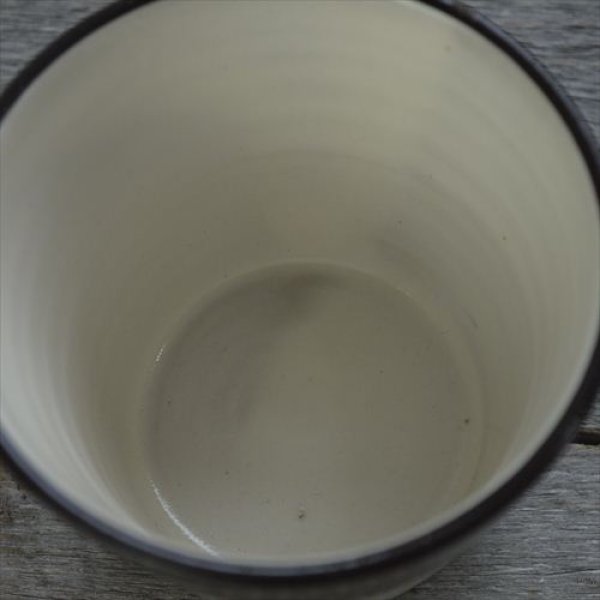 画像6: 小石原焼/カネハ窯/蕎麦猪口（大）鉄帯飛鉋黒白飛び鉋/Φ9 (6)