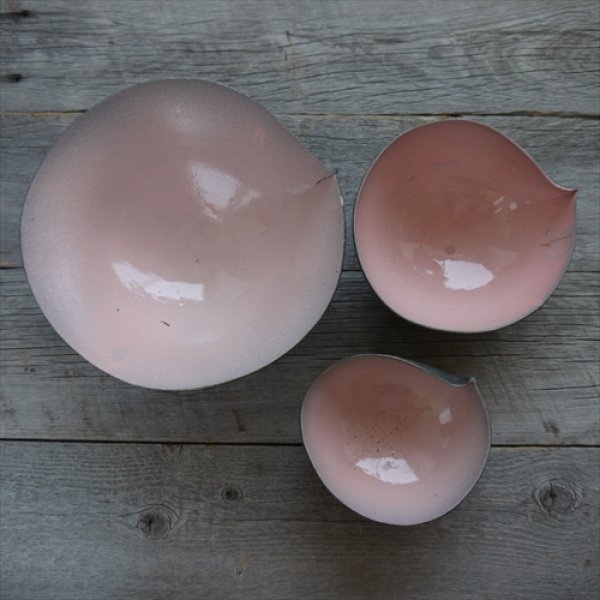 画像12: 藤野/野村亮/片口桃色大鉢/Φ24 X H9.5 (12)