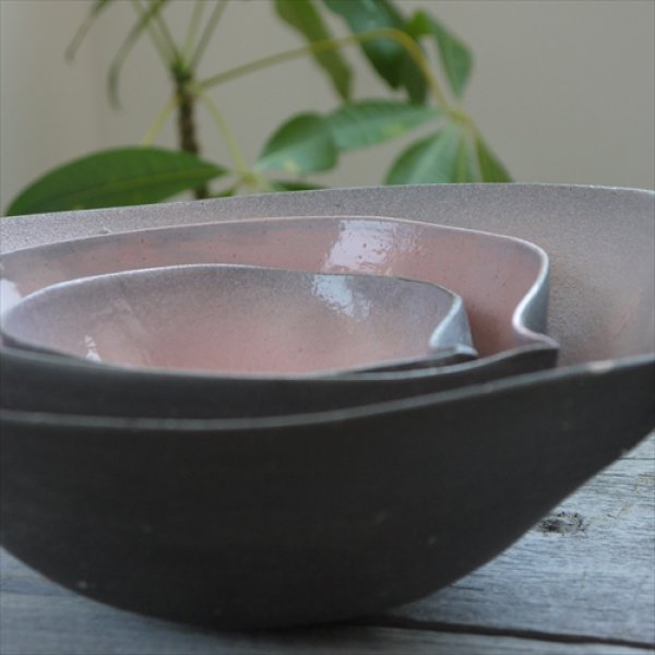 画像16: 藤野/野村亮/片口桃色大鉢/Φ24 X H9.5 (16)