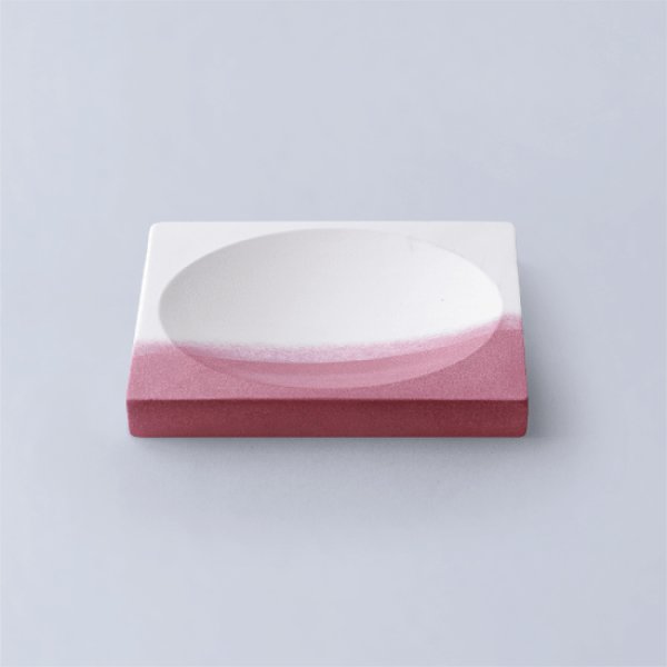 画像2: 有田焼/ヤマト陶磁器/瀬兵窯/KUSAKI/Mini tray/SUO(赤)/9×9×h1ｃm (2)