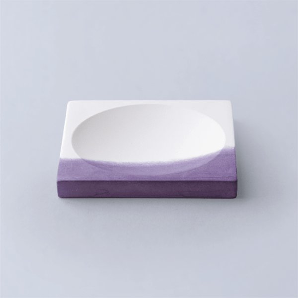 画像2: 有田焼/ヤマト陶磁器/瀬兵窯/KUSAKI/Mini tray/LOGWOOD(紫)/9×9×h1ｃm (2)