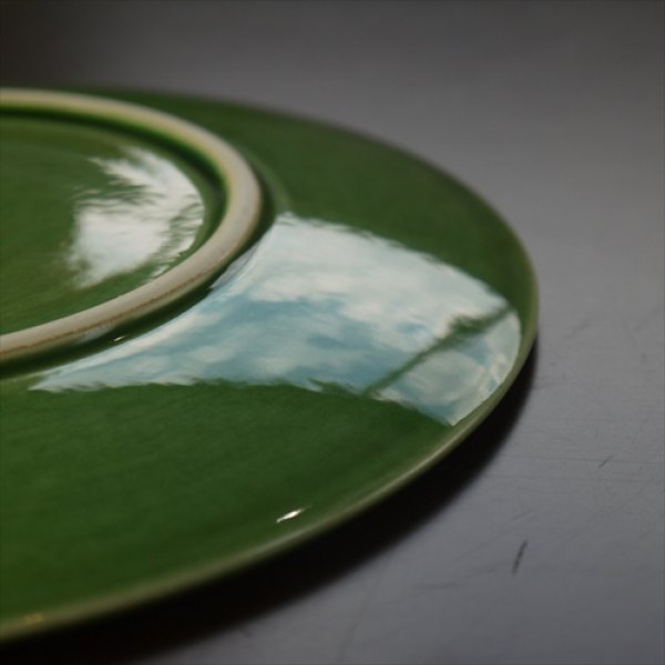 画像6: 瀬戸焼/エムエムヨシハシ/HORITSUKE馬の目皿　6寸丸皿/織部/ (6)