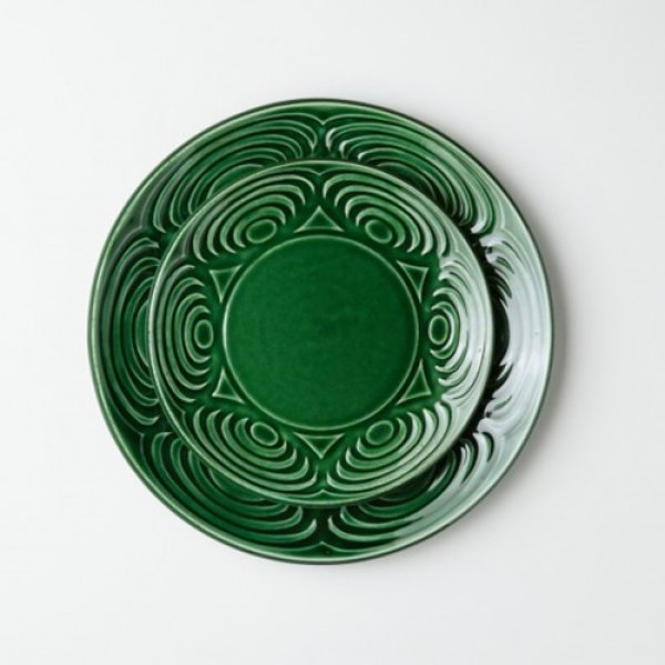 画像12: 瀬戸焼/エムエムヨシハシ/HORITSUKE馬の目皿　6寸丸皿/織部/ (12)