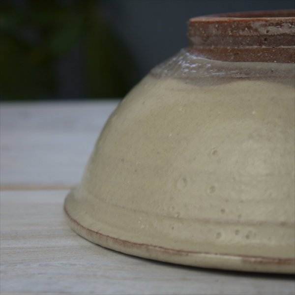 画像8: 益子焼/知床窯/中鉢/粉引き/Φ21.5 X 7 (8)