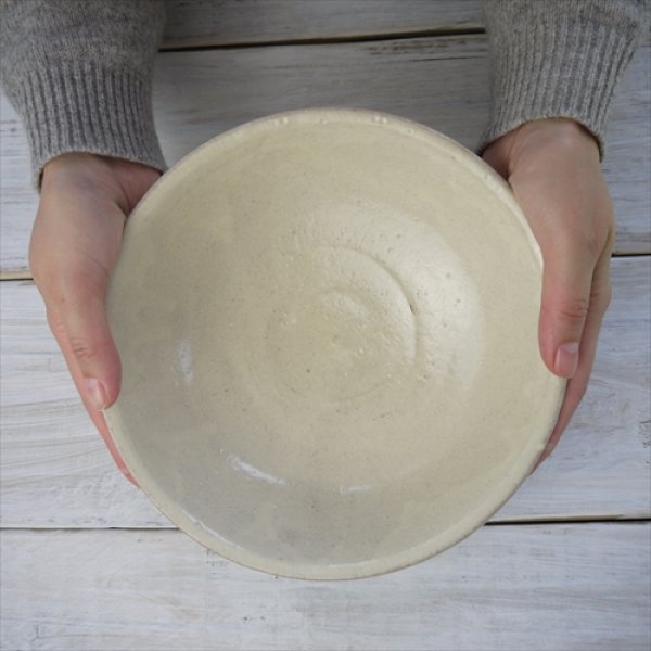 画像11: 益子焼/知床窯/中鉢/粉引き/Φ21.5 X 7 (11)