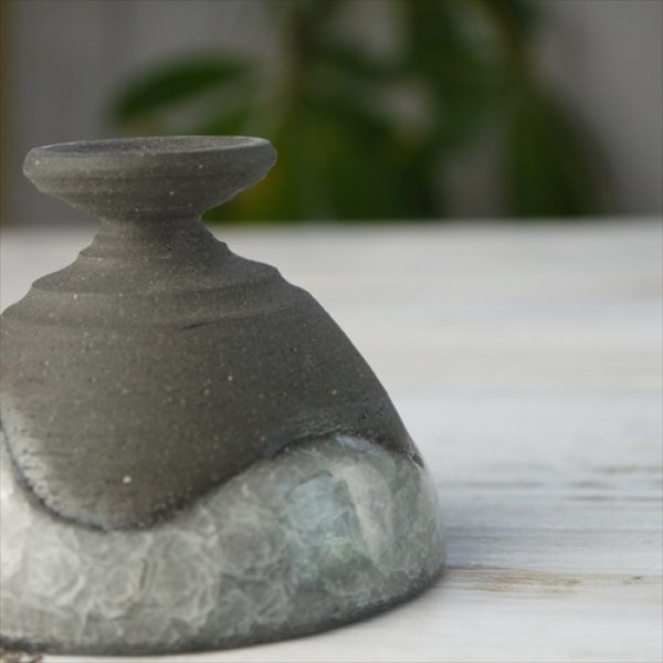 画像7: 瀬戸焼/柳本美帆/氷裂貫入　高台杯/ホワイト/Φ7.5 (7)