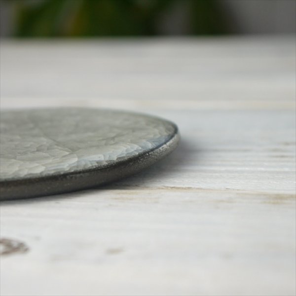 画像3: 瀬戸焼/柳本美帆/氷裂貫入　プチプレート/ホワイト/Φ11 (3)