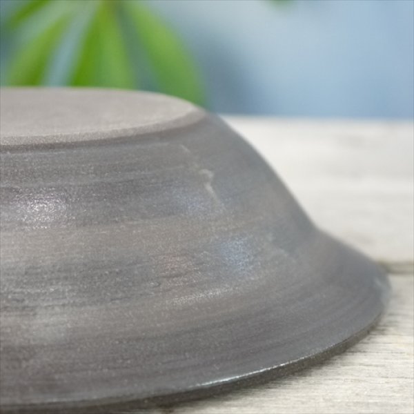 画像7: 堀有一郎/白線象嵌鉢M/黒/白ストライプ/Φ20.5XH5 (7)