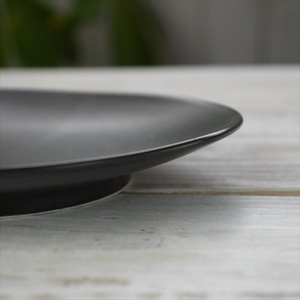 画像2: miyama/feuille（フィーユ）17cmプレート/黒マット/Φ17 (2)