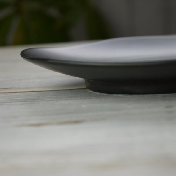画像3: miyama/feuille（フィーユ）17cmプレート/黒マット/Φ17 (3)