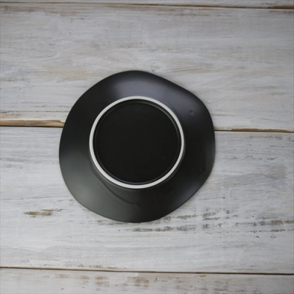 画像5: miyama/feuille（フィーユ）17cmプレート/黒マット/Φ17 (5)