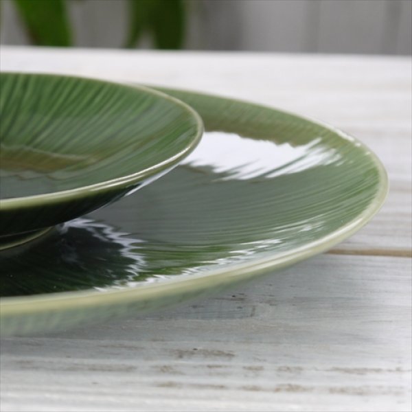 画像12: miyama/crease（クリース）　27cmプレート/oribe green/ (12)