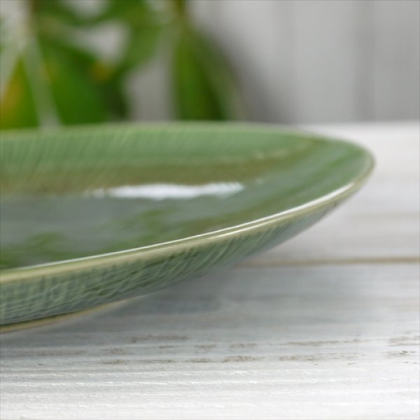 画像3: miyama/crease（クリース）　27cmプレート/oribe green/ (3)
