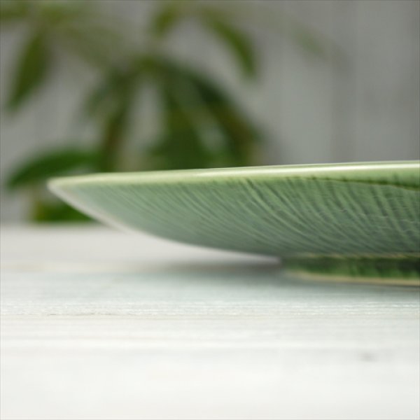 画像4: miyama/crease（クリース）　27cmプレート/oribe green/ (4)