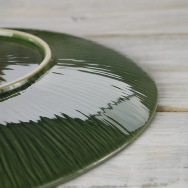 画像7: miyama/crease（クリース）　27cmプレート/oribe green/ (7)